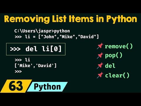 Removing List Items in Python thumbnail