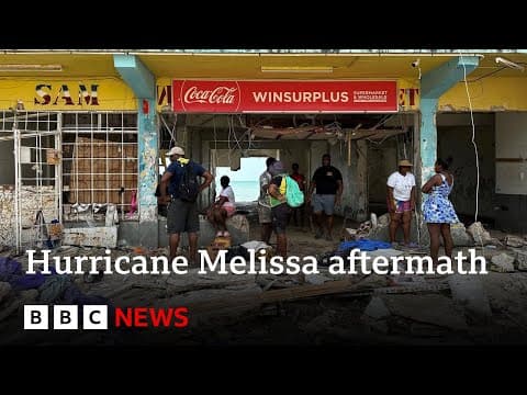 Hurricane death toll rises as Jamaica aid effort struggles | BBC News thumbnail