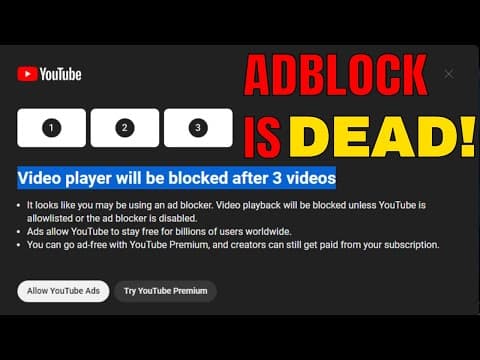 Why Is YouTube Blocking Ad Blockers for Users? thumbnail