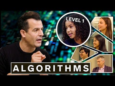 Harvard Professor Explains Algorithms in 5 Levels of Difficulty | WIRED thumbnail