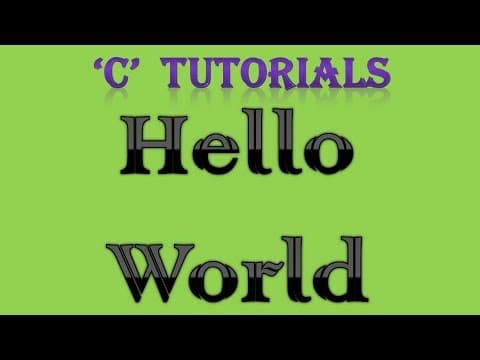 C Programming Tutorial - 1 Hello World thumbnail