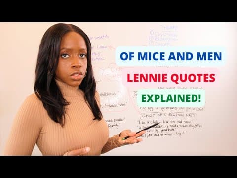 'Of Mice and Men': Lennie Character Quotes & Word-Level Analysis! | GCSE English Literature Revision thumbnail
