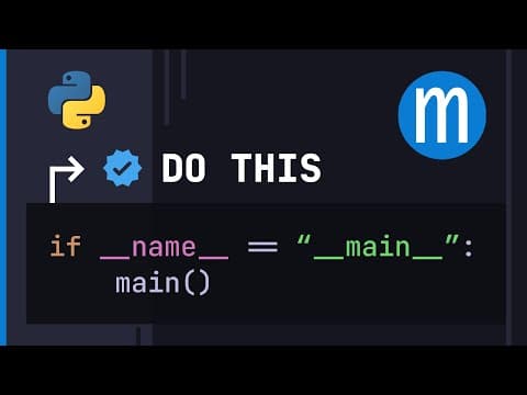 What Is the Purpose of 'if __name__ == __main__' in Python? thumbnail