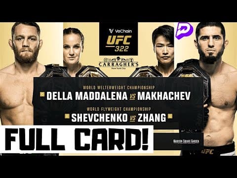 UFC 322 Predictions Della Maddalena vs Makhachev Full Card Betting Breakdown thumbnail