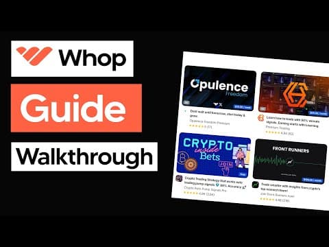 Getting Started on Whop Marketplace – Setup & Monetization Explained thumbnail