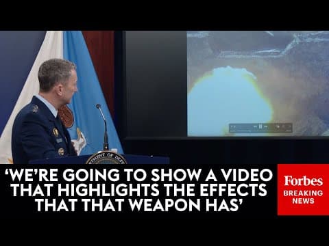 MUST WATCH: General Caine Breaks Down Moment By Moment The U.S. Strikes On Iran At Pentagon Briefing thumbnail