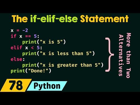 How Does the if-elif-else Statement Work in Python? thumbnail