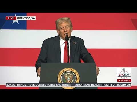 WATCH: President Donald Trump Address Military Leaders at Quantico - 9/30/25 thumbnail