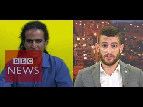 Palestinian rapper & Israeli campaigner debate escalation of violence - BBC News thumbnail