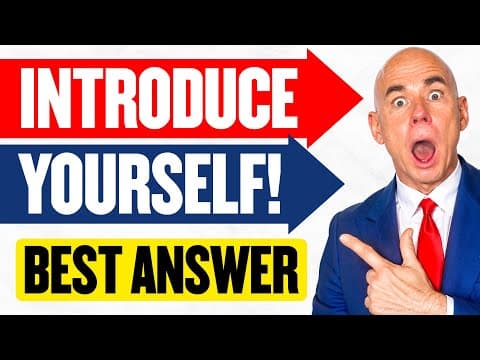 HOW TO INTRODUCE YOURSELF IN AN INTERVIEW! (TELL ME ABOUT YOURSELF, BEST ANSWER) PASS GUARANTEE! thumbnail