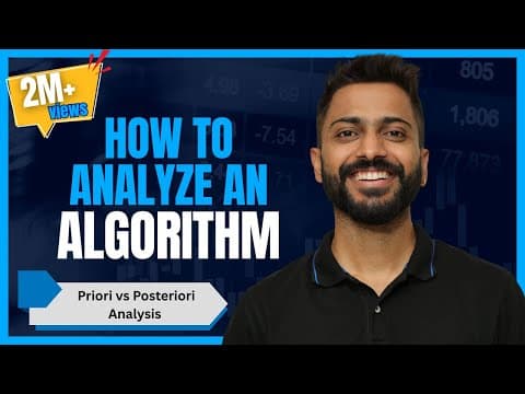L-1.2: What is Algorithm | How to Analyze an Algorithm | Priori vs Posteriori Analysis | DAA thumbnail