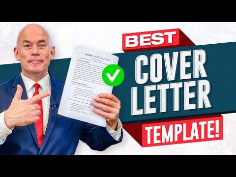 HOW TO WRITE A COVER LETTER for a JOB APPLICATION! (The BEST Example COVER LETTER to GET YOU HIRED!) thumbnail