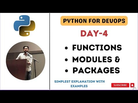 Day-4 | Functions, Modules and Packages | Most Simple Explanation #python #abhishekveeramalla thumbnail