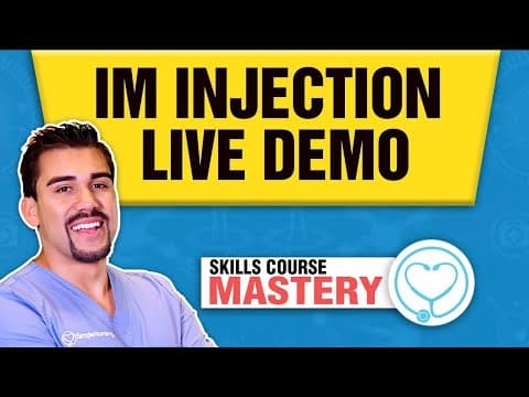 How to Give an IM Injection (Intramuscular) | Landmarks, Needle Sizes & Live Demo thumbnail