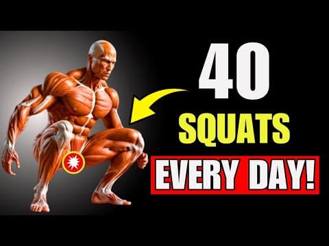 This Is What REALLY HAPPENS TO YOUR BODY if you do 40 SQUATS EVERY DAY! thumbnail