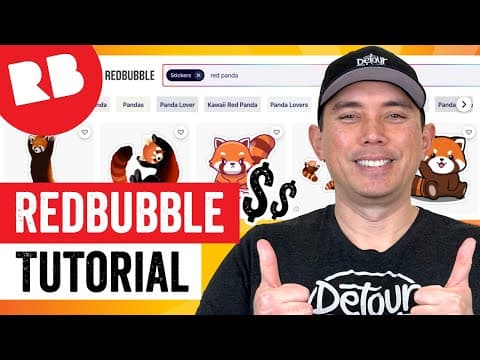 RedBubble Tutorial (2023) Tips for Niche Research, Design & Tags thumbnail