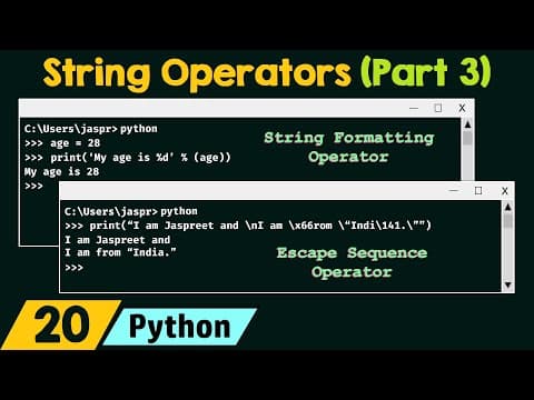 How Do Python Membership, Escape, and Formatting Operators Work? thumbnail
