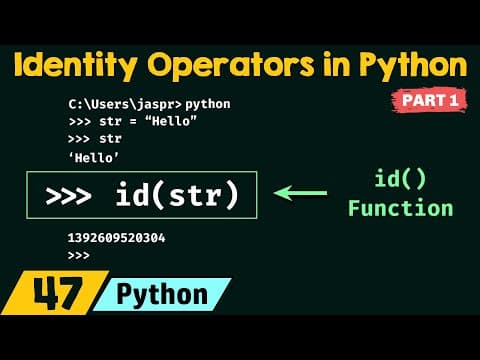 Identity Operators in Python (Part 1) thumbnail