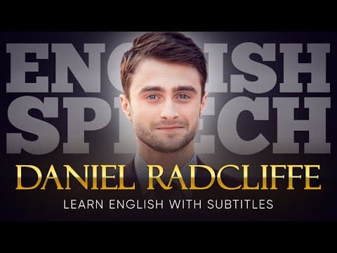 ENGLISH SPEECH | DANIEL RADCLIFFE: Courage and Compassion (English Subtitles) thumbnail