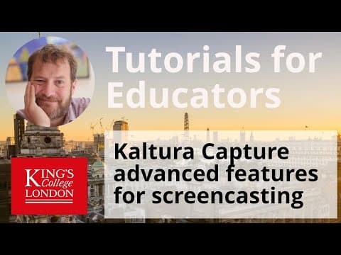 How to Use Kaltura Capture's Advanced Features for Screen Recording thumbnail