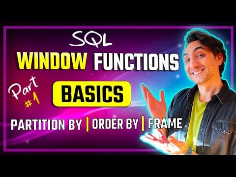 SQL Window Functions Basics (Visually Explained) | PARTITION BY, ORDER BY, FRAME | #SQL Course 22 thumbnail