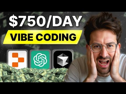 He makes $750 a day 'Vibe Coding' Apps (using Replit, ChatGPT, Upwork) thumbnail