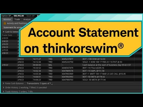 How to Use the Account Statement on thinkorswim Desktop thumbnail