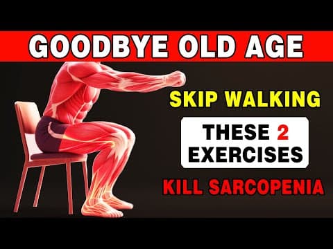 Over 60? Forget Walking! These 2 Home Exercises Build Muscles And Kills Sarcopenia | Senior Wellness thumbnail