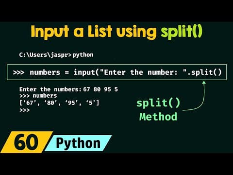 Input a List using split() Method in Python thumbnail