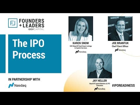 Founders + Leaders: IPO Readiness - The IPO Process with Nasdaq thumbnail