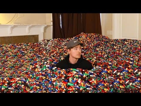 I Put 10 Million Legos in Friend's House thumbnail