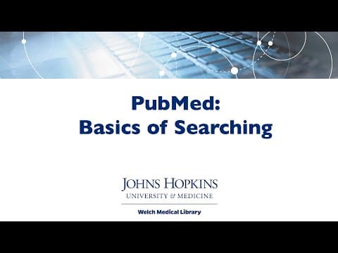 PubMed: Basics of Searching thumbnail