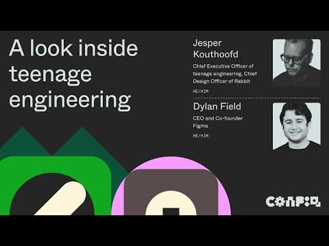 Config 2024: A look inside teenage engineering (CEO & Founder, Jesper Kouthoofd) | Figma thumbnail