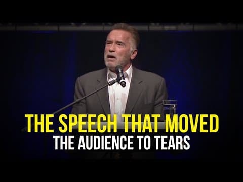 December 2018 : Arnold Schwarzenegger Moved The Entire Audience To Tears thumbnail