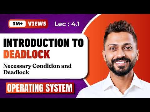 L-4.1: DEADLOCK concept | Example | Necessary condition | Operating System thumbnail