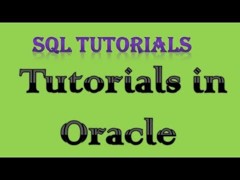 SQL Tutorial in Oracle - 1 thumbnail