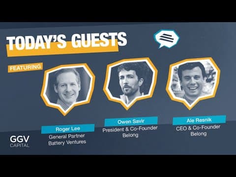 Unscripted with @jrichlive ft.Roger Lee (Battery Ventures), Ale Resnik (Belong), Owen Savir (Belong) thumbnail