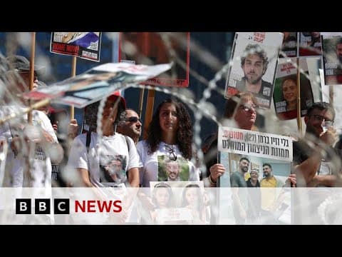 Hundreds of Israeli ex-officials appeal to Trump to help end Gaza war | BBC News thumbnail