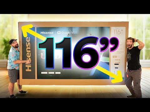 I'm FIRST to Unbox The World's Biggest TV - Hisense 116UX thumbnail