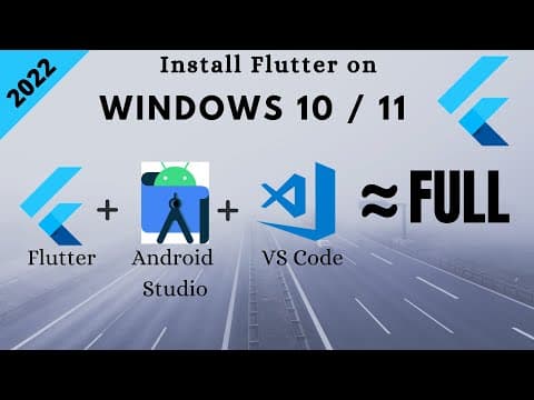 How to install Flutter on Windows 10 | Windows 11 | Flutter for Windows | Android Studio & VS Code thumbnail