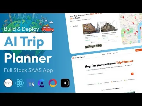 ✈️ Build & Deploy Full Stack AI Trip Planner NextJs App Using React, Typescript, Arcjet, Convex thumbnail
