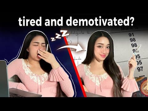 How to study when you’re TIRED and DEMOTIVATED 🥱💤 thumbnail