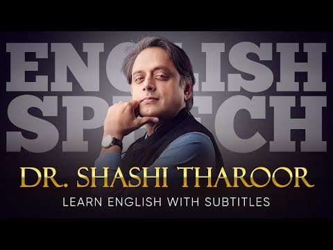ENGLISH SPEECH | SHASHI THAROOR: Opportunity or Chaos? (English Subtitles) thumbnail