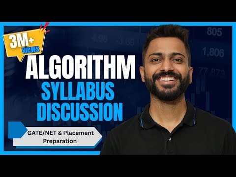 L-1.1: Introduction to Algorithm & Syllabus Discussion for GATE/NET & Placements Preparation | DAA thumbnail