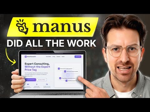 I challenged Manus AI to find $1M+ AI Startup Ideas - It Actually Delivered thumbnail