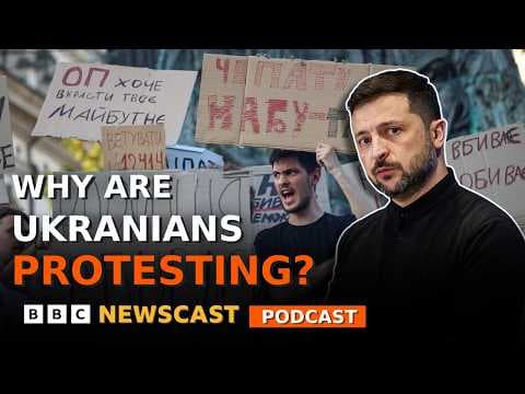 Are protests putting Ukraine's President Zelensky under pressure? | BBC News thumbnail