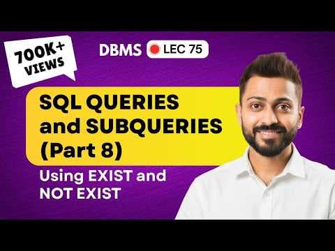 How to Use EXISTS and NOT EXISTS in SQL Queries thumbnail
