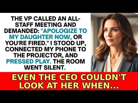 The VP Demanded I Apologize To Her Daughter In Front Of Everyone - So I Played The Recording thumbnail