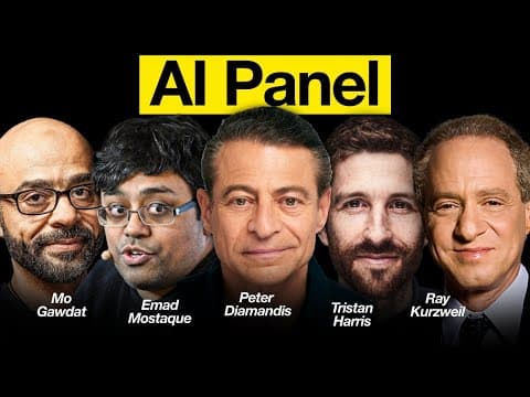AI Panel Discussion W/ Emad Mostaque, Ray Kurzweil, Mo Gawdat & Tristan Harris | EP #96 thumbnail