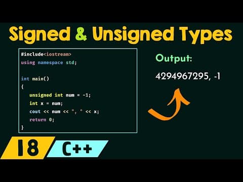 Signed and Unsigned Types in C++ thumbnail